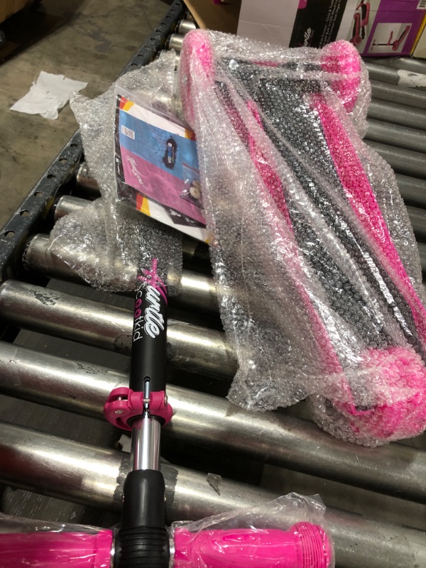 Photo 1 of 3 Wheeled Scooter for Kids - Stand & Cruise Child/Toddlers Toy Folding Kick Scooters w/Adjustable Height, Anti-Slip Deck, Flashing Wheel Lights, for Boys/Girls 2-12 Year Old - Hurtle HURFS56 PinkLPNPMAG5254315
