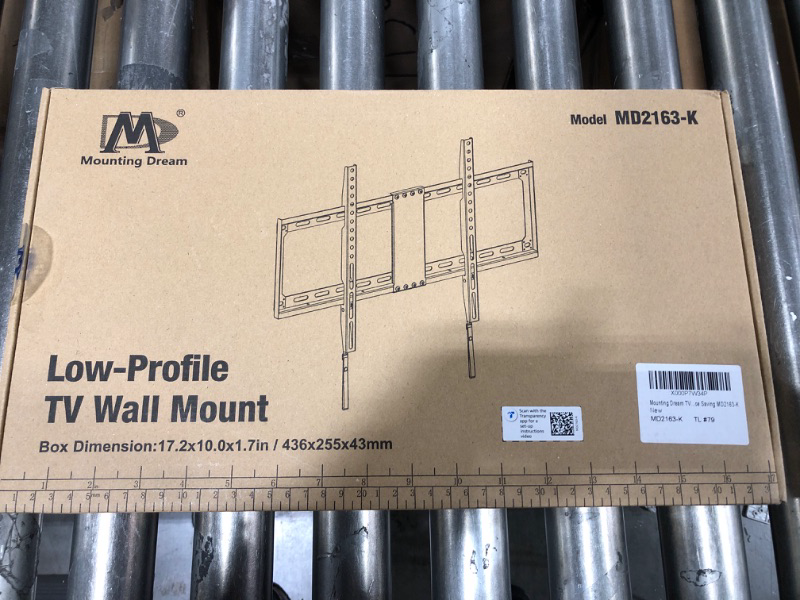 Photo 1 of Mounting Dream TV Mount Fixed for Most 42-70 Inch Flat Screen TVs, UL Listed TV Wall Mount Bracket up to VESA 600 x 400mm and 132 lbs - Fits 16"/18"/24" Studs - Low Profile and Space Saving MD2163-K