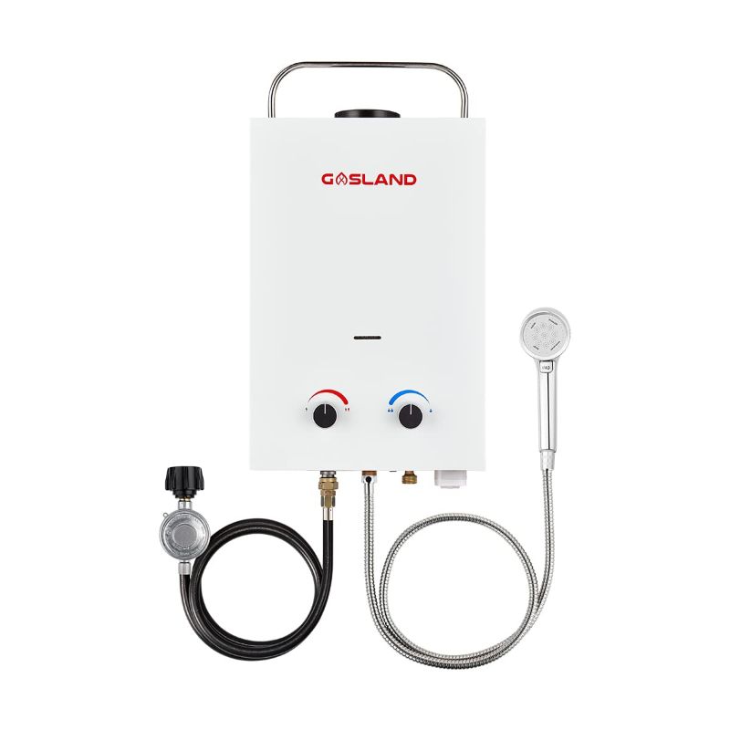 Photo 1 of  Propane Tankless Water Heater, GASLAND Outdoors BS158 1.58GPM 6L Portable Gas Water Heater, Instant Propane Water Heater, RV Camping Water Heater, Overheating Protection, Easy to Install 