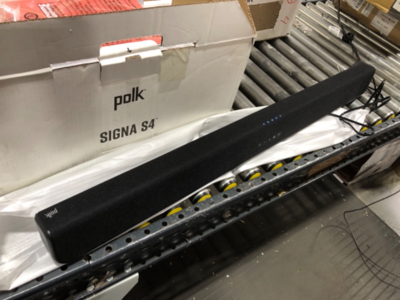 Photo 2 of Polk Audio Signa S4 Ultra-Slim Sound Bar for TV with Wireless Subwoofer, Dolby Atmos 3D Surround Sound, Compatible with 8K, 4K, HD TV, eARC and Bluetooth, Black S4 Soundbar + Subwoofer w/ Dolby Atmos