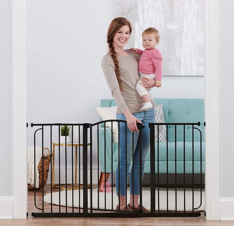 Photo 1 of  Regalo 58-Inch Home Accents Super Wide Walk Through Baby Gate, Includes 4-Inch, 8-Inch and 12-Inch Extension, 4 Pack of Pressure Mounts and 4 Pack of Wall Cups and Mounting Kit 