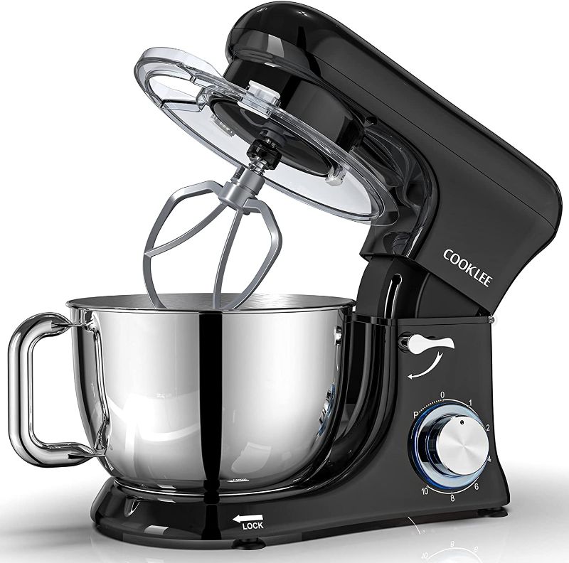 Photo 1 of COOKLEE Stand Mixer, All-Metal Series 6.5 Qt. Kitchen Electric Mixer with Dishwasher-Safe Dough Hooks, Flat Beaters, Whisk & Pouring Shield Attachments for Most Home Cooks, SM-1515