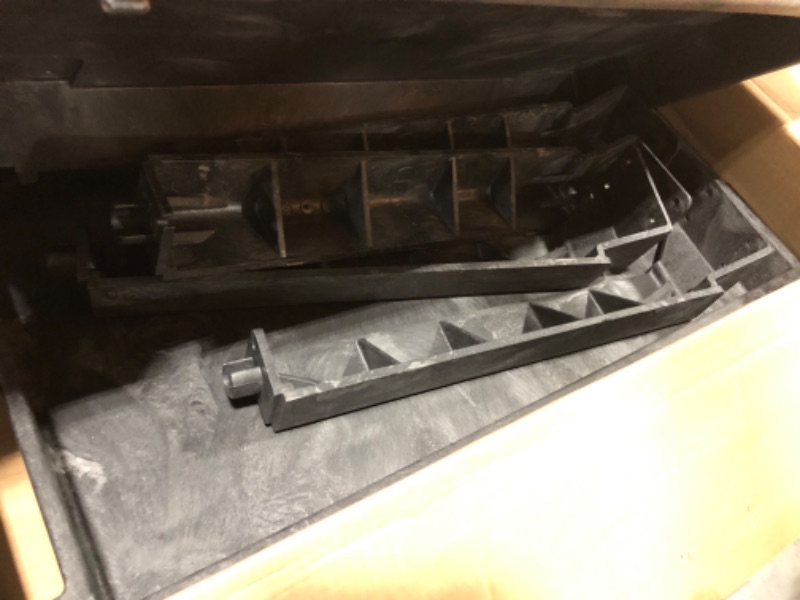 Photo 1 of Rubbermaid Commercial Products 2-Shelf Service/Utility Cart with Wheels, 300-Pound Capasity, Black, Lipped Shelves with Handle, Use in School/Restaurant/Warehouse/Manufacturing Small Flat Handle Standard