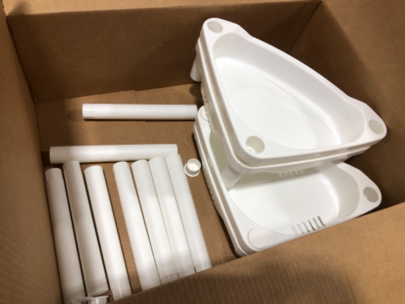 Photo 1 of 4 TIER WHITE PLASTIC CORNER SHOWER CADDY, WHITE