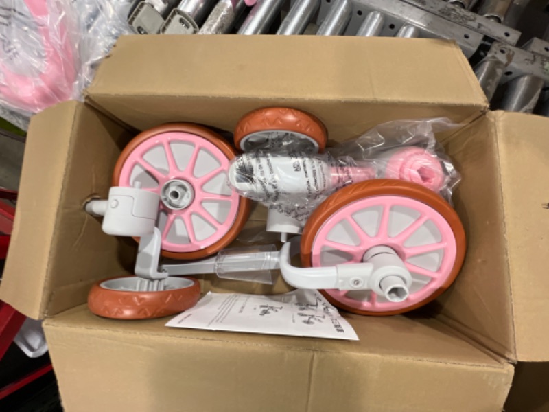 Photo 1 of 3 in 1 Kids Tricycles Gift for 2-4 Years Old Boys Girls with Detachable Pedal and Training Wheels?Baby Balance Bike Trikes Riding Toys for Toddler?Adjustable Seat?
