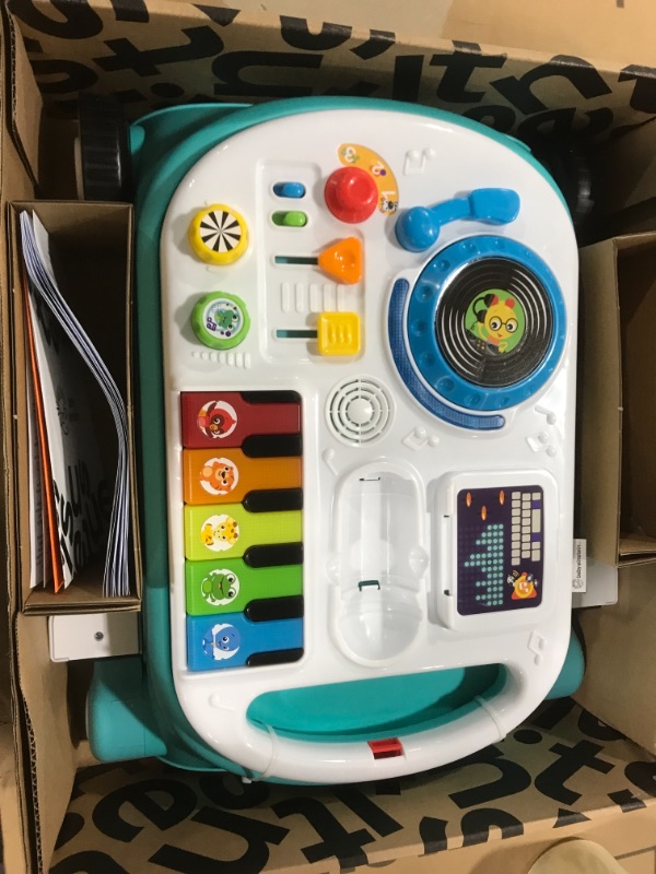 Photo 2 of Baby Einstein Musical Mix ‘N Roll 4-in-1 Push Walker, Activity Center, Toddler Table and Floor -Toy for 6 Months+, Blue