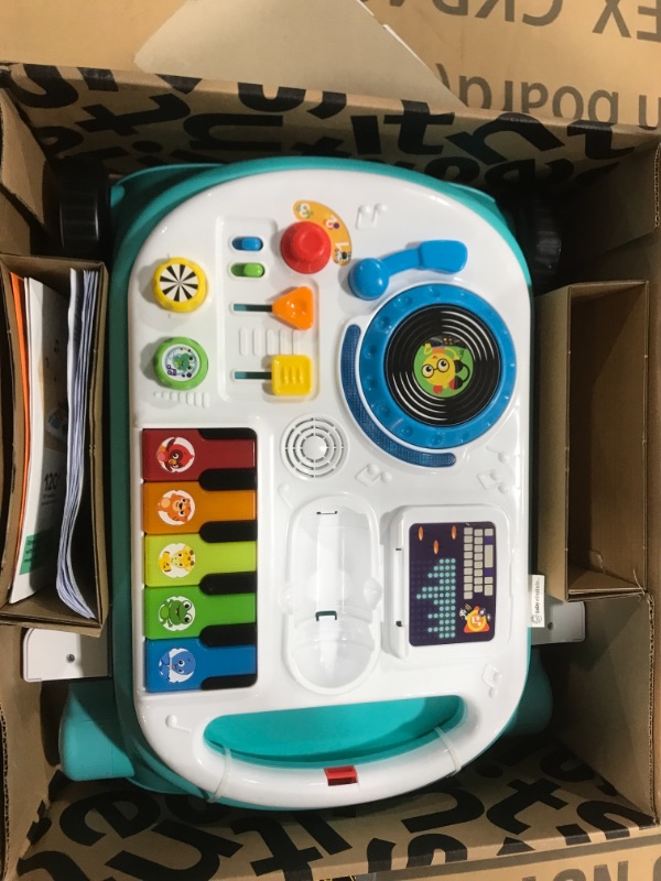 Photo 2 of Baby Einstein Musical Mix ‘N Roll 4-in-1 Push Walker, Activity Center, Toddler Table and Floor -Toy for 6 Months+, Blue