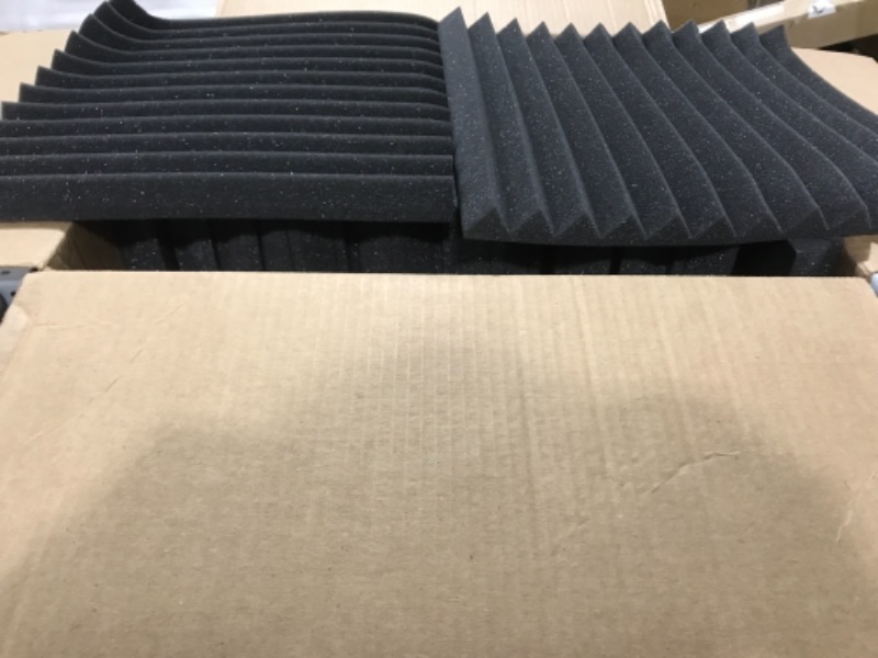 Photo 3 of 52 Pack Acoustic Panels 1 X 12 X 12 Inches - Acoustic Foam - Studio Foam Wedges - High Density Panels - Soundproof Wedges - Charcoal