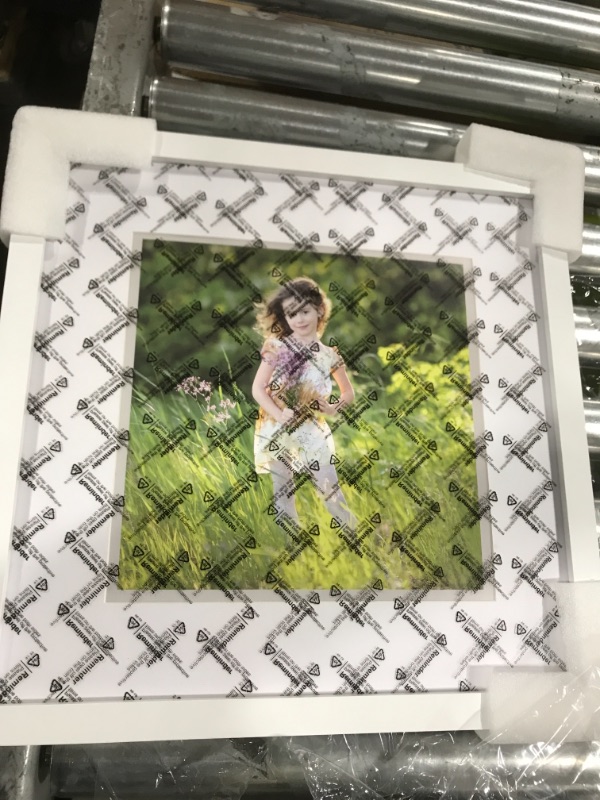 Photo 1 of ALLUCKYAN 14x14 White Picture Frame Mat for 10x10 Photo Wall Mounting Poster Frame-1pcs White 14x14