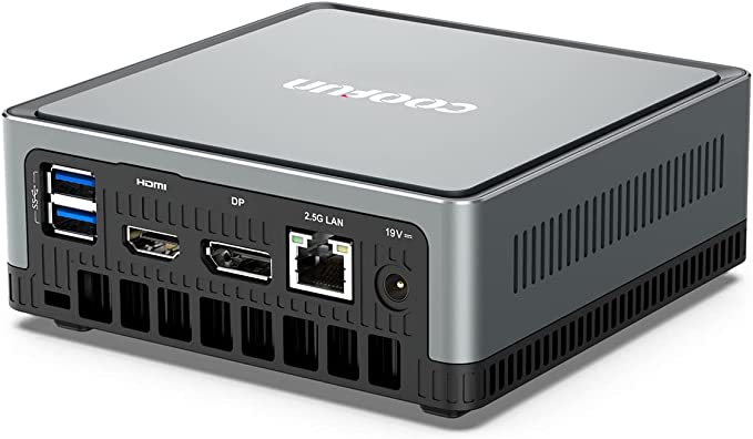 Photo 1 of COOFUN UM350 Mini PC Windows 11 Pro 8 GB RAM 256 GB PCIe SSD AMD Ryzen 5 3550H Mini Desktop Computers, Radeon Vega 8 Graphics, Dual-Band Wi-Fi, 4K HDMI/DisplayPorts/USB-C Mini Gaming PC