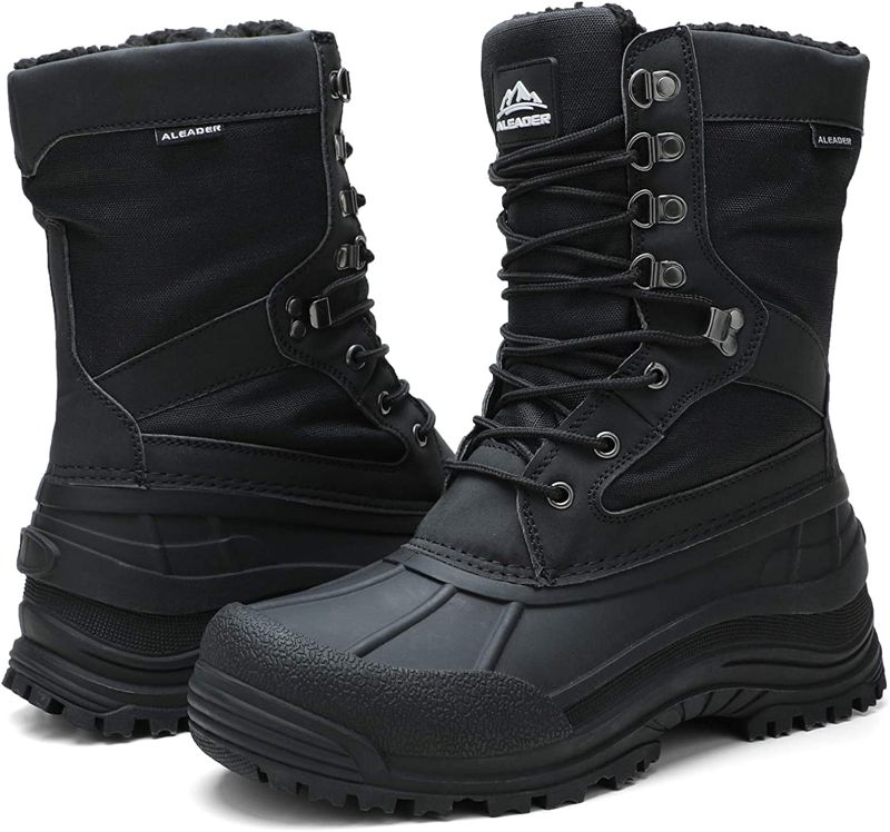 Photo 1 of ALEADER Men's Lace Up Insulated Waterproof Winter Snow Boots Size 11
