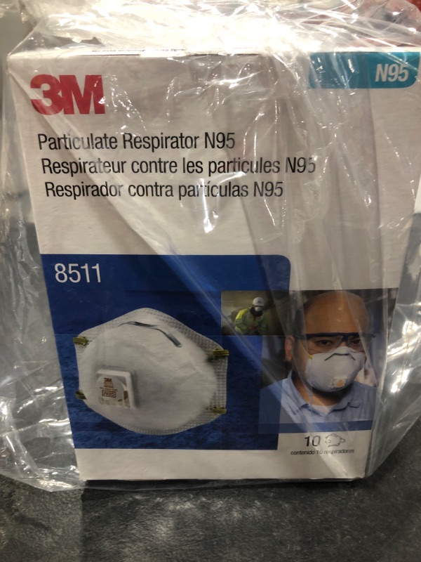 Photo 3 of 3M Respirator, Cool Flow Valve, Paint Sanding, Lightweight, Disposable, Filter Media, Stretchable, Easy Breathing, 10-Pack 10 pack