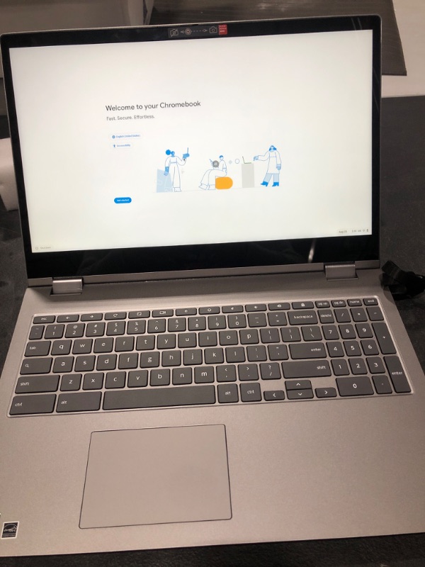 Photo 2 of Lenovo Chromebook 15.6" FHD 2-in-1 Touchscreen Laptop, Intel Core i3-8130U(Up to 3.4GHz), 4GB RAM, 96GB Storage(32GB eMMC+64GB Micro SD), 10Hours Battery Life, Chrome OS, Gray ,w/GM Accessories
