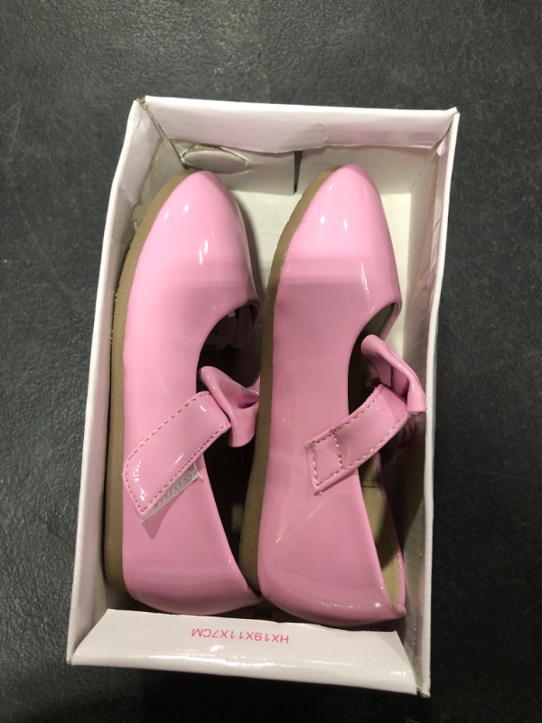 Photo 1 of CIOR Toddler Girls Ballet Flats Shoes Ballerina Bowknot Jane Mary Wedding Party Princess Dress 7 Toddler Pink