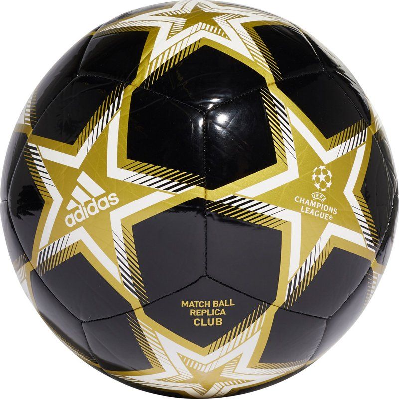Photo 1 of Adidas Finale Club Soccer Ball Black/Gold, 5 - Soccer Equipment at Academy Sports