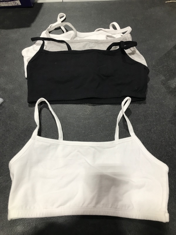 Photo 1 of Fruit of the Loom Women's Adjustable Shirred Front Racerback Sports Bra Size 36 4 pack