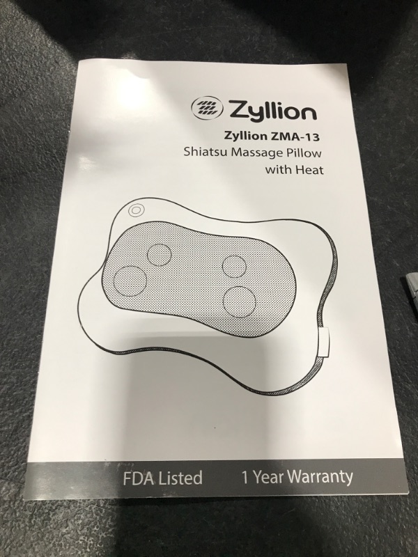 Photo 3 of Zyllion Shiatsu Back and Neck Massager - 3D Kneading Deep Tissue Massage Pillow with Heat for Muscle Pain Relief, Chairs and Cars (Wired Connection; NOT Cordless) - Black (ZMA-13-BK)