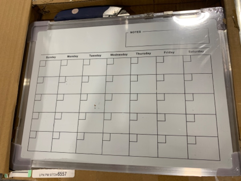 Photo 2 of Monthly Dry Erase Calendar. 24x18 Large (Black) Wall Calendar - Monthly Planner .