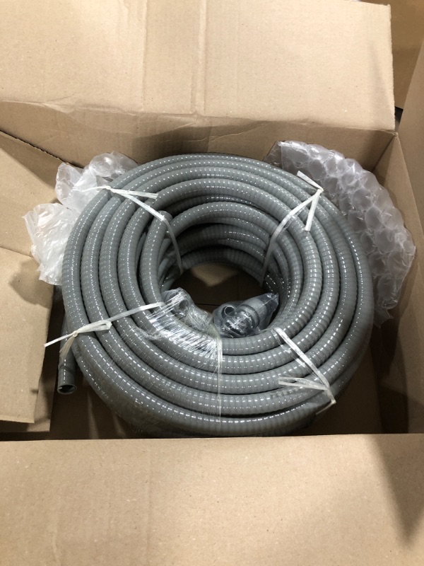 Photo 2 of 1inch 25ft Electrical Conduit Kit,with 5 Straight and 3 Angle Fittings Included,Flexible Non Metallic Liquid Tight Electrical Conduit(1" Dia, 25 Feet) 1IN,25FT