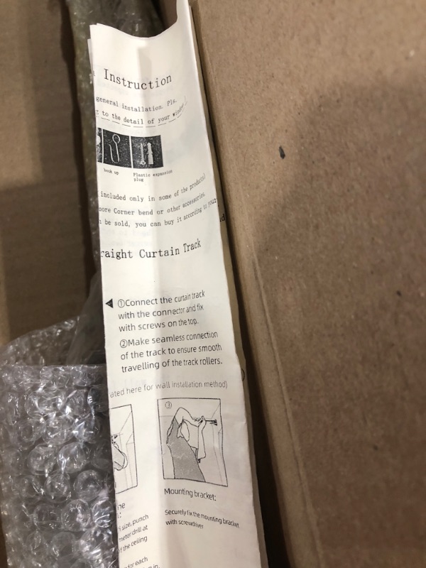 Photo 1 of 3.6ft-7.2ft Upgraded Aluminum Curtain Track, Ceiling Track system , Length can be Adjusted and Extended Freely Room Divider Track, Windows and Room Divider with Runners and Hooks (White) 7.2ft White