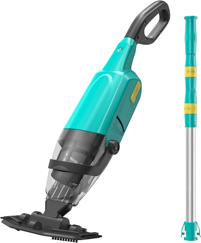 Photo 1 of Efurden Handheld Pool Vacuum, Rechargeable Pool Cleaner with Running Time up to 60-Minutes Ideal for Above Ground Pools, Spas and Hot Tub for Sand and Debris, Green 