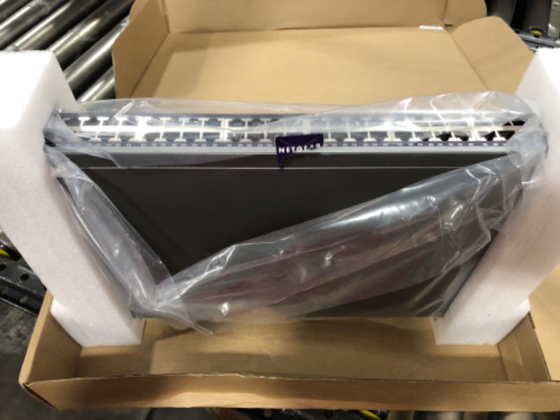 Photo 2 of NETGEAR 48-Port Gigabit Ethernet Smart Switch (GS748T) - Managed, with 2 x 1G SFP and 2 x 1G Combo, Desktop or Rackmount, and Limited Lifetime Protection
