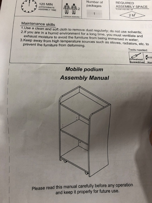 Photo 3 of Panana Podium Stand - Hostess Stand with Wheels, Portable Podium Stand Reception Desk with Adjustable Shelf, Pulpits for Churches, Mobile Lectern Podium for Conference, Auditorium, Classroom, White