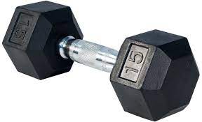 Photo 1 of 15 lb rubber dumbbell