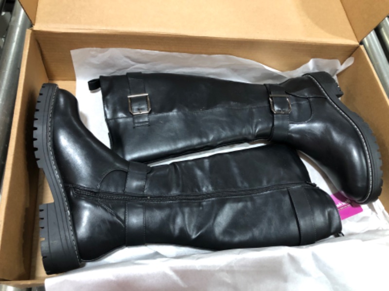 Photo 2 of  Hawkwell Women's Black Knee High Platform Riding Boots, SIZE 10