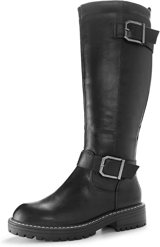 Photo 1 of  Hawkwell Women's Black Knee High Platform Riding Boots, SIZE 10