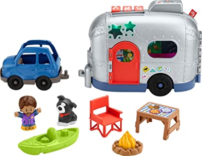 Photo 1 of Fisher-Price Little People Toddler Playset Light-Up Learning Camper Toy With Smart Stages, Figures & Accessories For Ages 1+ Years
