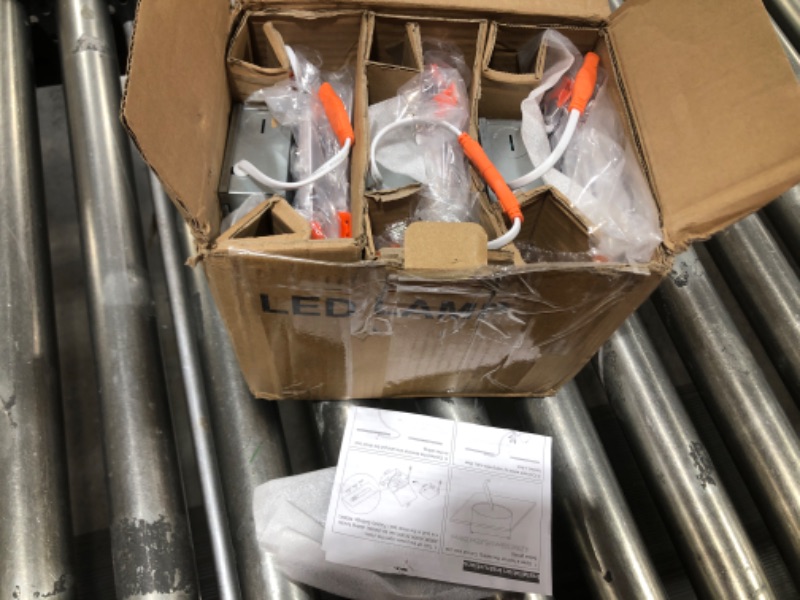 Photo 1 of 6Pack 6 inch LED Recessed Lighting CRI90 3CCT 3000K/4000K/5000K LED Can Lights Dimmable Resseced Light Fixtures Can-Killer Downlight Ceiling Light, 1200LM Brightness Slim Pot Canless-IC Rated 