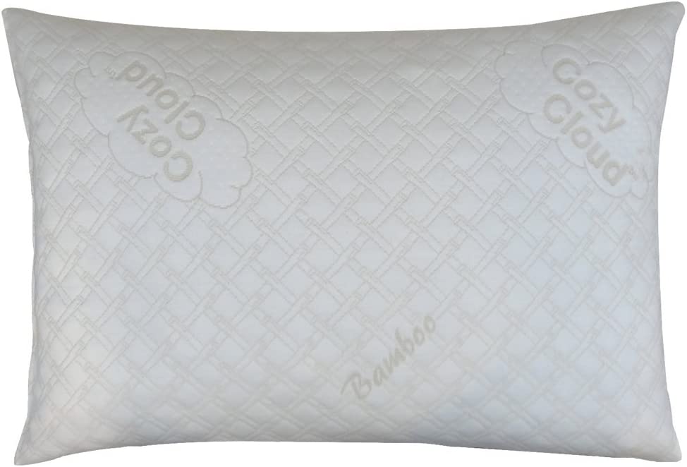 Photo 1 of  CozyCloud All USA Bamboo Shredded Memory Foam Pillow - Ultra-Luxury Plush Comfort with Orthopedic Head & Neck Support That Won’t Go Flat - Best for Side, Back & Stomach Sleepers - Queen Size 