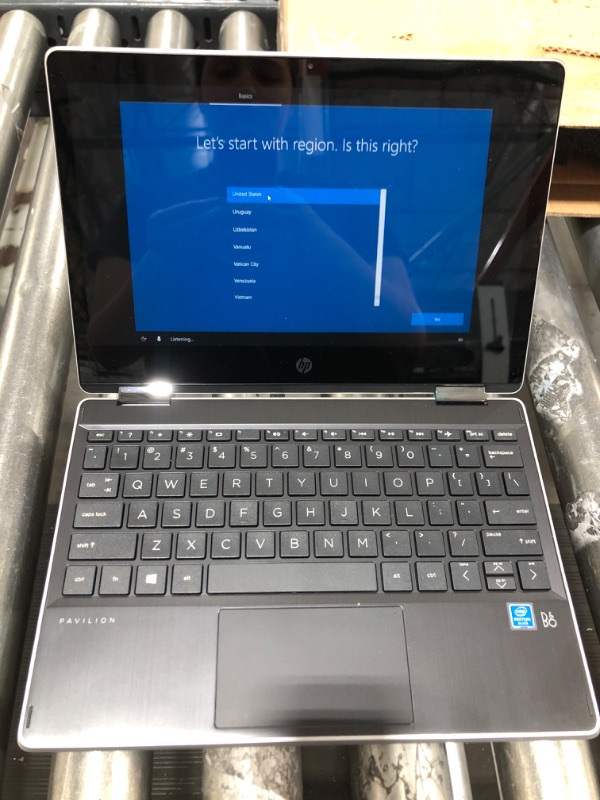 Photo 2 of HP - Pavilion x360 2-in-1 11.6" Touch-Screen Laptop - Intel Pentium - 4GB Memory - 128GB Solid State Drive - Ash Silver Keyboard Frame, Natural Silver