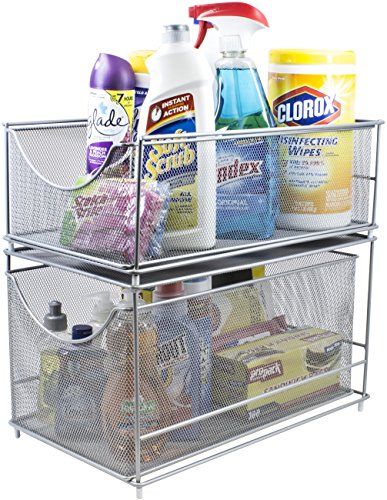 Photo 1 of  Sorbus Cabinet Organizer Set Silver Mesh 