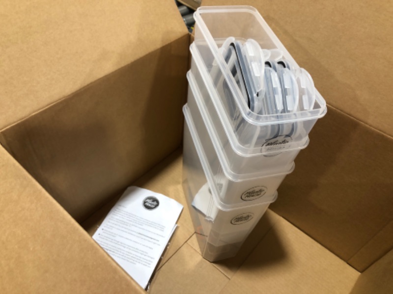 Photo 1 of  PLASTIC HOUSE Large Cereal Containers Storage Set Dispenser Approx. 4L FITS FULL STANDARD SIZE CEREAL BOX, Airtight Cereal Container Set For Maximum Freshness, BPA-FREE Large Cereal Storage Container, 9.44 x 4.4 x 9.4 inches 