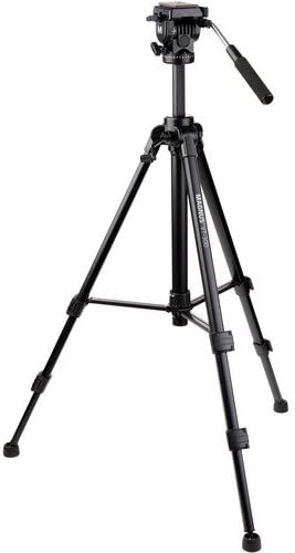 Photo 1 of  Magnus VT-300, Video Tripod System with Fluid Head, Extends to 64”, Max Load 15 lbs. Mid-Level Spreader, Replaceable Rubber Feet. Plus Quick Release plate, Pan Bar, Carry Case with Shoulder Strap 