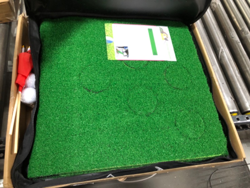 Photo 2 of 2-FNS Golf Putting Game Set, 11.5 Feet Golf Putting Green Mat with 4 Golf Balls and 1 Portable Bag for Indoor Outdoor Home Office Backyard Fun