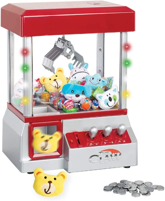 Photo 1 of  Etna The Claw Toy Grabber Machine with Lights & Sounds - Electronic Claw Toy Grabber Machine, Animation, 6 Animal Plush & Authentic Arcade Sounds for Exciting Play – with Volume Control Switch 
