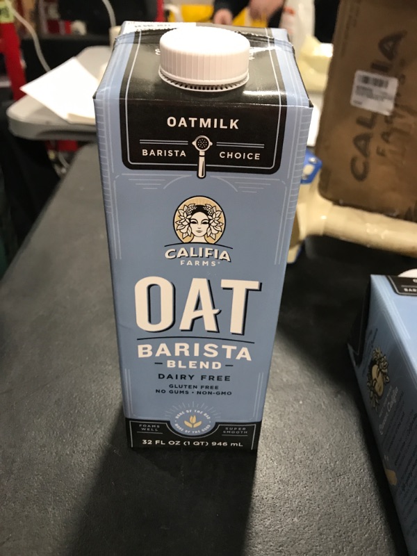 Photo 2 of Califia Farms - Oat Milk, Original Barista Blend, 32 Oz | Dairy Free | Creamer | Vegan | Plant Based | Gluten-Free | Non-GMO | Shelf Stable exp. 12/2022