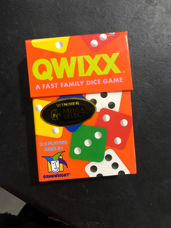 Photo 2 of Gamewright Qwixx - A Fast Family Dice Game Multi-colored, 5" Dice Card Game