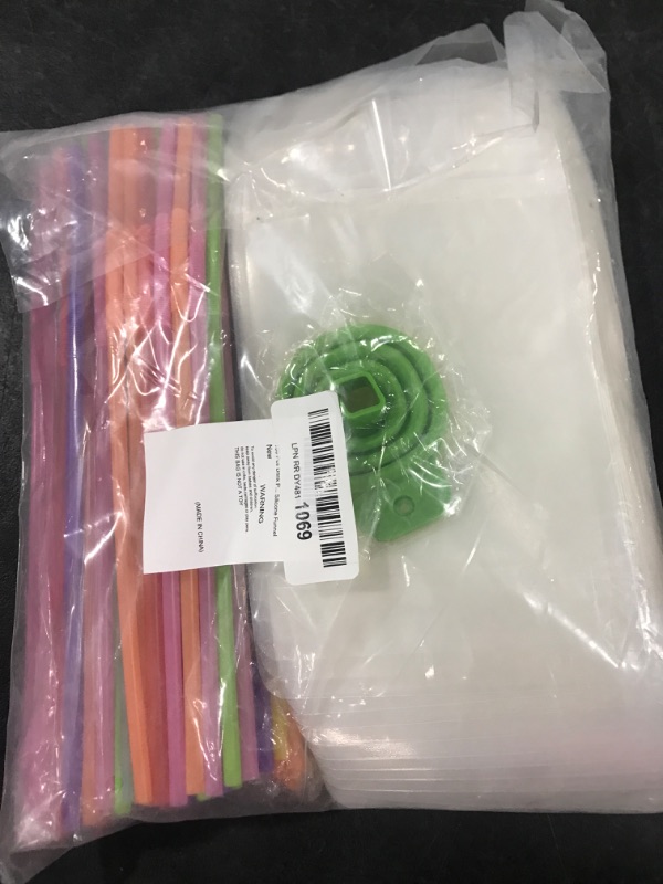 Photo 1 of 100 Pcs Drink Pouches with Straws Stand-Up Juice Pouches