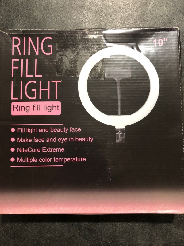 Photo 3 of 10" Desktop Ring Light with Stand and Phone Holder, Selfie Computer LED Circle Light with 3 Light Modes, for Zoom Meetings Calls Online Video