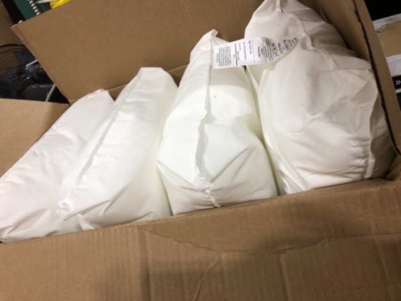 Photo 2 of 4 PACK WHITE FILLER PILLOWS 18" X 18"