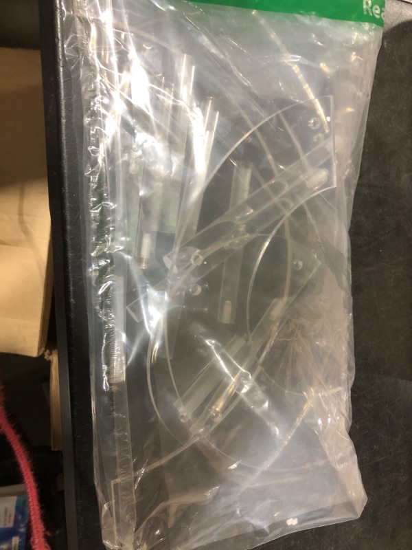 Photo 1 of QWORK Acrylic Display Stand, Clear Acrylic Legs Half Moon Server Cupcake Dessert Stand for Display Or Collections Clear 1 Pack