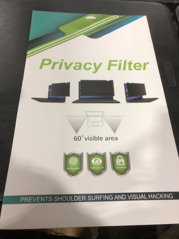 Photo 1 of Privacy Screen for Computer Monitor 24 Inch 16:10 Aspect Ratio, Anti Blue Light Glare Removable 24 in Privacy Screen Filter Protective Film, Peslv HD 24 Inch Privacy Screen Protector for Monitor 24 Inch (Diagonal) - 16:10 Aspect Ratio