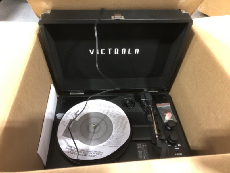 Photo 2 of Victrola Journey+ Bluetooth Suitcase Record Player, Black (VSC-400SB-BLK-SDF) Black Record Player