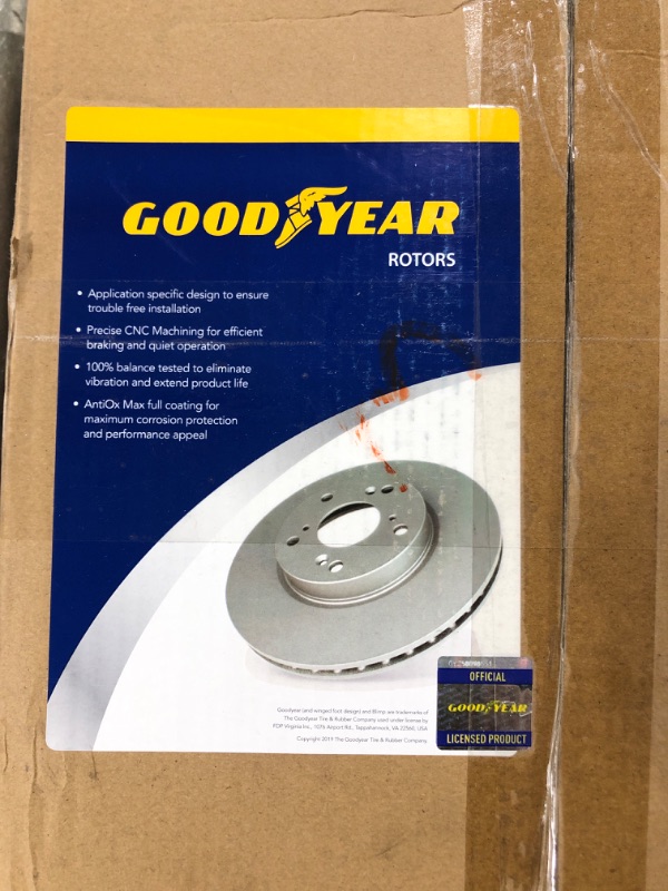 Photo 2 of 2011 Kia Sportage Goodyear Brake Rotors, Front - Goodyear Premium Brake Rotor