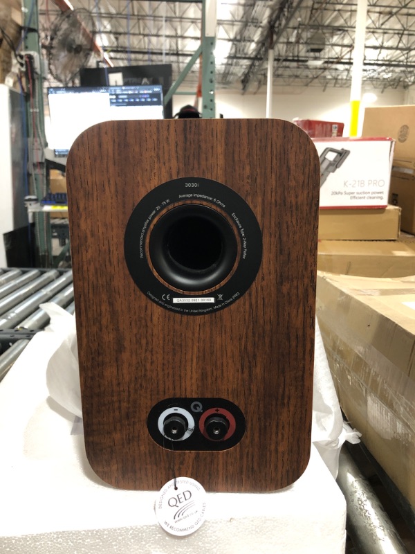Photo 4 of Q Acoustics 3030i Bookshelf Speakers Pair English Walnut - 2-Way Reflex Enclosure Type, 6.5" Bass Driver, 0.9" Tweeter - Stereo Speakers/Passive Speakers for Home Theater Sound System