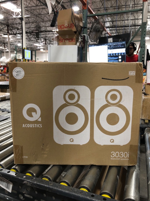 Photo 1 of Q Acoustics 3030i Bookshelf Speakers Pair English Walnut - 2-Way Reflex Enclosure Type, 6.5" Bass Driver, 0.9" Tweeter - Stereo Speakers/Passive Speakers for Home Theater Sound System